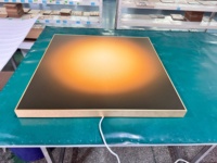 LUZ Akıllı Gradyan Alüminyum Akrilik Duvar Lambası Gün Doğumu/Gün Batımı Atmosferi Düğmesi/Uygulama Kontrollü Dimmer Art Deco Tasarım Ramazan/Düğün Evi İçin