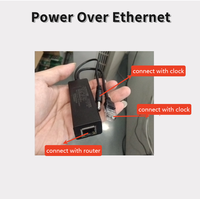 YIZHI persegi panjang 4 inci LED Digital jam dinding dengan PoE bertenaga NTP WIFI kabel otomatis waktu dapat disesuaikan untuk rumah sekolah rumah sakit