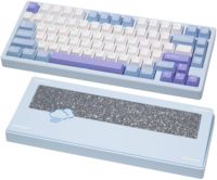 WOBKEY Rainy 75 Tri Mode Wireless 2.4G CNC Aluminium Gasket Mount Hot Swap RGB Mechanical Gaming Keyboard untuk PC