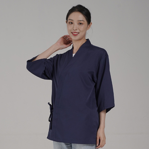 Ensemble de veste de chef japonaise unisexe élégante, vêtements de cuisine élégants <span class=keywords><strong>pour</strong></span> restaurant, bar et boulangerie - Product Image 6
