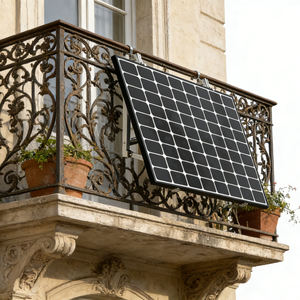 Soportes de montaje en balcón de aluminio anodizado plateado ajustables Gresolar, sistemas de montaje en pared para paneles solares con carga de viento de 40 m/s - Product Image 4