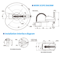 HN-0606s 20kg 4 Axes Robot Bras 600mm Rayon Charge 6kg Colle Distribution Robot Ventouse Robot Bras
