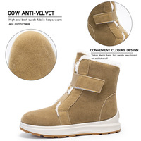 Bottes d'hiver en fourrure de daim épaisse personnalisées en usine de Wenzhou bottes de neige imperméables pour femmes confort d'automne