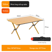 Ensemble complet de pique-nique de camping en plein air-Table pliable en alliage d'aluminium avec chaises pour pique-nique et vente en plein air
