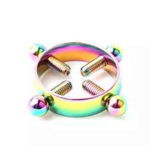 Anneau de téton circulaire réglable en acier inoxydable pour enfants, style vis, nouvelle tendance, pour piercing et décoration mammaire - Product Image 5