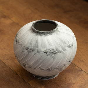 Nouveau <span class=keywords><strong>vase</strong></span> en céramique chinoise <span class=keywords><strong>de</strong></span> style européen vintage, motif floral à l'encre <span class=keywords><strong>aquarelle</strong></span> blanche, ornements d'arrangement floral, sens raffiné - Product Image 6