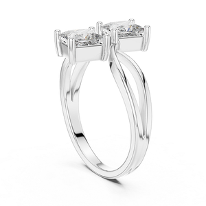 Anillo Minimalista de Plata con Diamantes para Mujer, Joyería Elegante y Brillante, Ideal para Bodas, Compromisos y Fiestas - Product Image 1