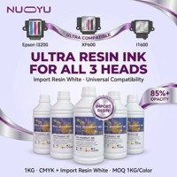 Résine blanche NUOYU Ultra pour I3200 XP600 I1600 1000ml CMYK pour transfert textile direct sur film par sublimation thermique