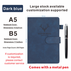 Simple Buckle Business Office <strong>Notepad</strong>, Made of High-quality Paper and Imitation Leather Material, A5 Magnetic Buckle <strong>Notebook</strong> - Product Image 4