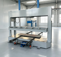 Presse à froid hydraulique entièrement automatique pour le travail du bois 50/60/100T, machine de pressage de plaques à chargement automatique pour portes d'armoires composites
