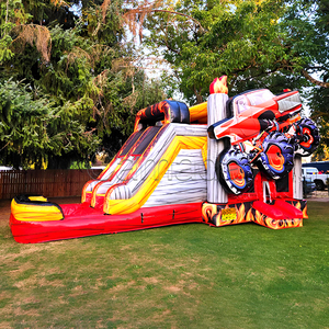 Castillo Inflable Comercial con Tobogán <span class=keywords><strong>de</strong></span> Agua, Diseño <span class=keywords><strong>de</strong></span> Monster Truck, con <span class=keywords><strong>Piscina</strong></span> para Negocios <span class=keywords><strong>de</strong></span> Alquiler para Fiestas - Product Image 2
