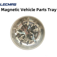 Bol de rangement magnétique en acier inoxydable de 3 pouces pour pièces de réparation automobile, écrous, vis, boulons