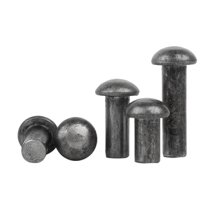 Rắn đầu tròn đinh tán thép carbon M2-M16 sắt tự nhiên màu rắn Bộ gõ móng tay với nắp tròn - Product Image 1