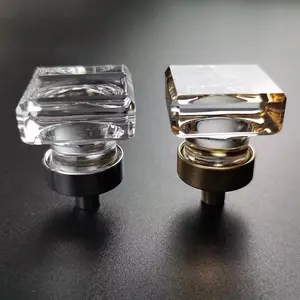 ZHOU RL KNOBS- High Quality USA Market Glass Gold And Chrome Crystal Handle Knob