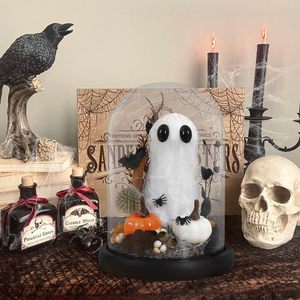 Boîte à musique Ins Fashion Halloween <span class=keywords><strong>Ghost</strong></span> Design Led String Glass Dome Desktop Decoration Glass - Product Image 3