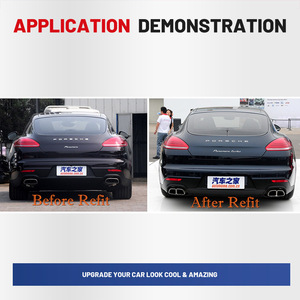 Tuyau d'échappement en acier inoxydable 304 de haute qualité pour Porsche Panamera 970 embouts d'échappement mise à niveau Turbo Split carré - Product Image 2