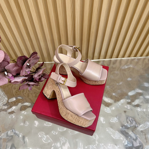 Sandalias de Plataforma con Tacón Cuadrado Grueso para Mujer, Transpirables y Cómodas, con Entresuela de Cuero Genuino, Moda de Verano - Product Image 3