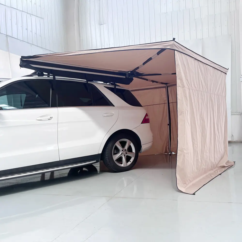 Tenda mobil Kemah luar ruangan 4wd 270 derajat berdiri bebas Foxwing tenda mobil 270