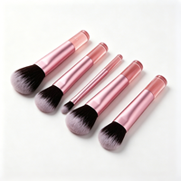 Ensemble de pinceaux de maquillage 2026 Mini portable en poils synthétiques pour fard à paupières, correcteur, eye-liner, brillant à lèvres et crayon à lèvres, avec sac à pinceaux