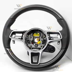 Pour Porsche OEM cuir volant en Fiber de carbone PDK 991 991.2 911 Carrera Cayman 997 Macan avec Sport Chrono