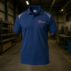 Camiseta Polo de Manga Corta Regular Azul 3XL Uniforme de Trabajo - Product Image 3