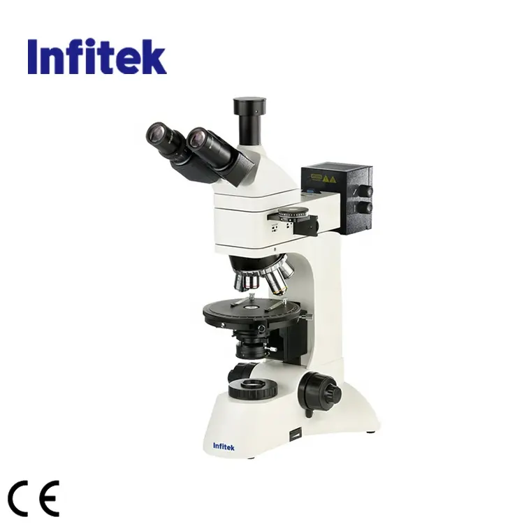 Infitek प्रयोगशाला Trinocular ऑप्टिकल Polarizing माइक्रोस्कोप के साथ सीई प्रमाणित