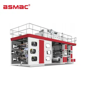 BS-CI6-1200 Multi Color Flexo Printing Machine For Roll To Roll Material CI Type High Speed