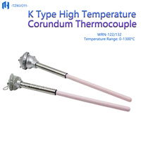 Termokopel Berlapis Baja Tipe K WRNK-122 Sensor Suhu Baja Tahan Karat dengan Sambungan Kompresi Ulir OEM/ODM Thermowell IP65