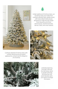<span class=keywords><strong>Sapin</strong></span> de Noël artificiel <span class=keywords><strong>Balsam</strong></span> <span class=keywords><strong>Hill</strong></span> de 7,5 pieds, épicéa bleu classique pré-éclairé, 1000 lumières incandescentes claires, technologie de branchement facile - Product Image 5