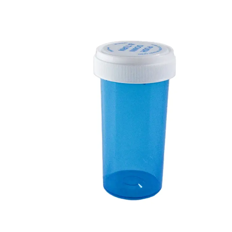 Bouteilles en plastique scellées colorées du Portable 8 13 16 20 DR avec des bouteilles imperméables de pp de couvercle de résistance d'enfant