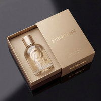 Flacon de parfum 50 ml à épaule inclinée avec boîte, 1,7 oz, élégant et durable, en verre épais robuste pour l'aromathérapie