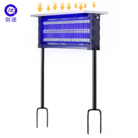Lampe Solaire Anti-Moustiques Moderne Économe en Énergie avec Nettoyage Facile et Électrocution pour le Contrôle des Moustiques en Extérieur