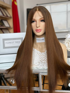 วิกผมสลาฟคุณภาพสูง ผมเวอร์จินยุโรป แบบเย็บมือ ยาวตรง พรีเมียม HD Lace Front ขนาด 26 นิ้ว ความหนาแน่น 180% ไม่ต้องใช้กาว - Product Image 3