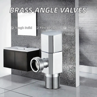 Robinet d'angle moderne en acier inoxydable personnalisé, accessoires de robinetterie, installation facile pour salles de bain, cuisines et appartements