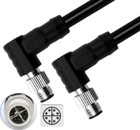 Connecteur M12 LSZH pour utilisation en extérieur sur les voies ferrées, stock d'usine, expédition rapide, câble de communication haute flexibilité 8 broches A/X-Code