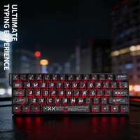 Collection de touches de clavier en fibre de carbone Cyberpunk, 136 touches, en anglais, blanc et noir, pour clavier mécanique