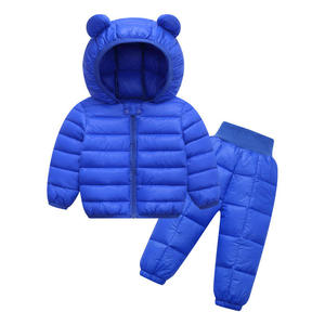 Ensembles de vêtements pour bébés filles et garçons 2026, deux pièces, veste à capuche et pantalon en duvet de neige, polyester/coton, <span class=keywords><strong>12</strong></span>-18 <span class=keywords><strong>mois</strong></span>, hiver - Product Image 4