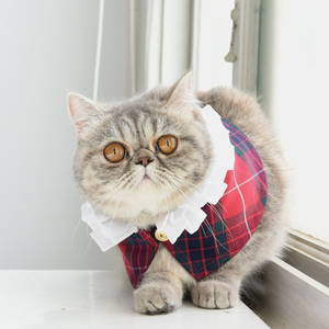 Gato bandana collar traje <span class=keywords><strong>de</strong></span> <span class=keywords><strong>Cabo</strong></span> <span class=keywords><strong>de</strong></span> encargo <span class=keywords><strong>al</strong></span> por mayor <span class=keywords><strong>de</strong></span> gato pañuelo cuadros perro babero - Product Image 2