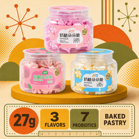 Biscuits croustillants au yaourt aux fruits en gros pour enfants, marque privée, OEM, boîte de collation personnalisée de 27g