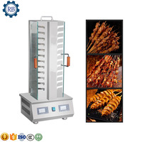 Nouvelle Conception - Machine à Shawarma au Gaz à 10 Brûleurs - Grill Rotatif Commercial pour Kebab avec Bonne Valve