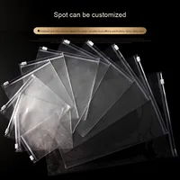 Sacs à fermeture éclair givrés en PVC transparent pour le stockage de documents de vêtements de bijoux cosmétiques-impression offset d'emballage en plastique réutilisable