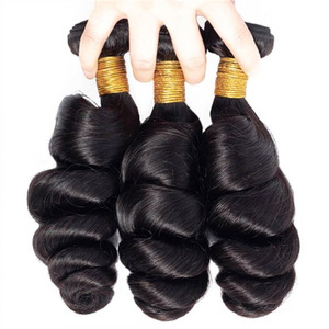 ผมมนุษย์แบบลอนคลื่นหลวมๆ น้ำหนัก 100 กรัม แบบ Double Drawn Brazilian Remy พร้อมแผ่นปิดผม 4x4 ลอนธรรมชาติ สำหรับผู้หญิงผิวสี - Product Image 2