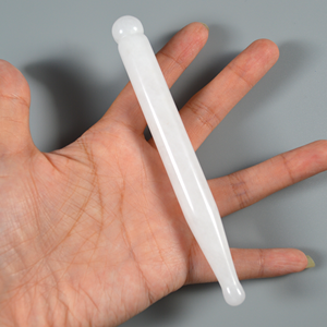 Bolígrafo de acupresión de rodillo de Jade de alta calidad, bolígrafo de masaje de acupuntura de Jade blanco Gua Sha para tratamiento de puntos faciales - Product Image 3