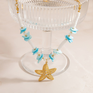 สแตนเลสสตีลสร้อยคอรูปปลาดาวหลายชั้นสีสันสดใสเครื่องประดับแฟชั่นสตรีของขวัญรูปตัว U จี้ XL31771 - Product Image 2