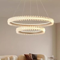 Nueva Colección 2026 de Lámparas Colgantes LED de Diseño Italiano Moderno y Lujoso con Anillo Central y Altura Ajustable para Sala de Estar y Comedor