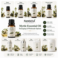 Huile Essentielle de Myrte Naturelle Distillée à la Vapeur, Huile Végétale Issu de Feuilles et de Branches pour la Fabrication de Parfums, l'Aromathérapie et la Production de Soins Cutanés
