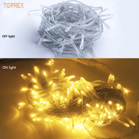 Guirlandes lumineuses de Noël LED pour l'extérieur, étanches, lumières féériques scintillantes, prise, arbre, décoration de classe, mariage, 10 m, vert, blanc chaud