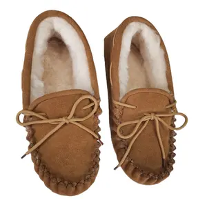 冬季澳大利亚羊皮皮草保暖羊羔皮女鞋羊皮拖鞋
