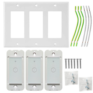 LEDEAST Interruptor de luz <span class=keywords><strong>WiFi</strong></span> inteligente de 3 bandas funciona con Alexa Google Home y admite control de voz manos libres sin Hub - Product Image 5