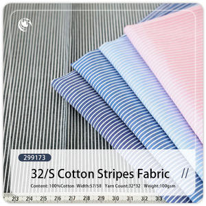 Azul blanco rayas 100% tela de algodón 32/S 100gsm patrón tejido para ropa de cama ropa de chef uniforme pantalones camisa de niño vestido - Product Image 1